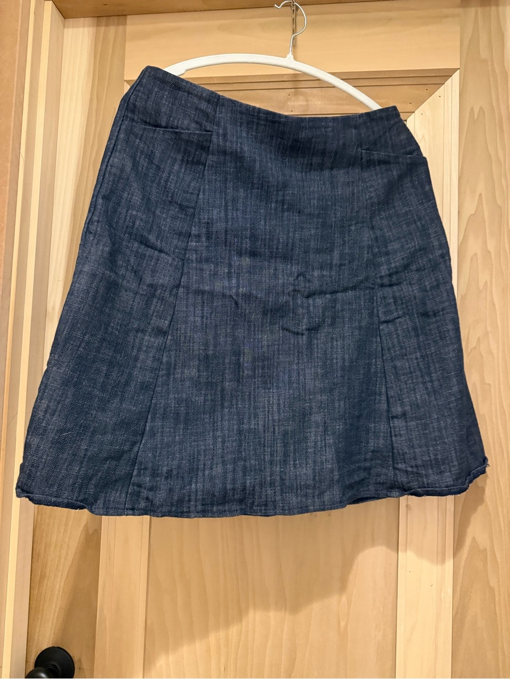 Lesley Evers KYLIE Dark Blue Denim A-Line Skirt